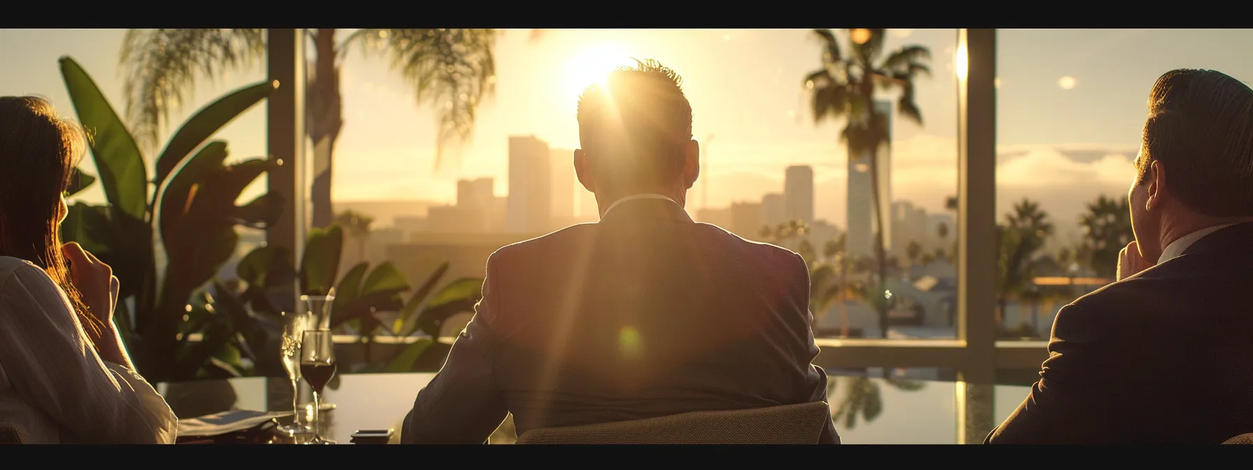 a person in san diego surrounded by financial advisors, analyzing mortgage refinance options with determination and focus.
