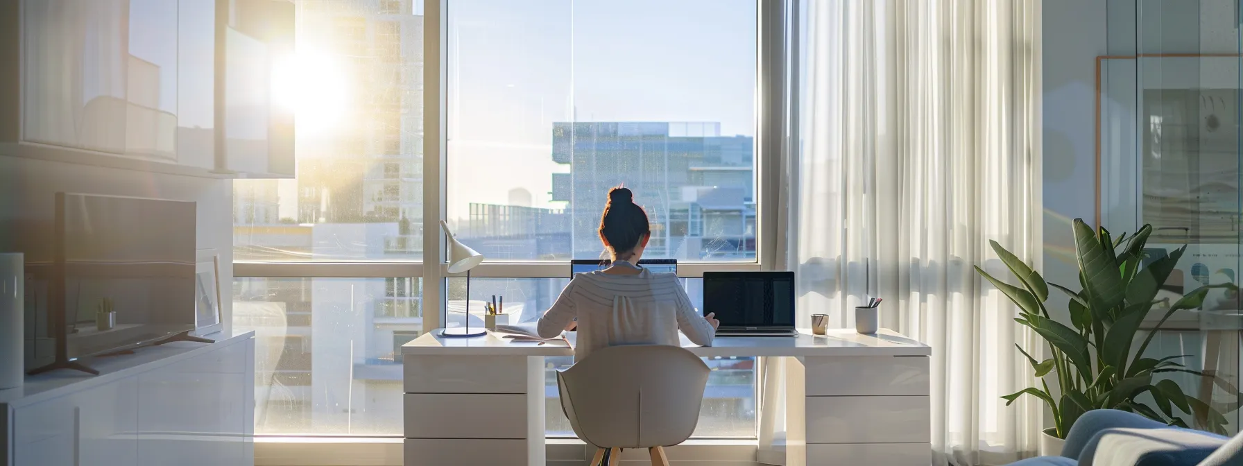 a person sitting at a modern desk, surrounded by paperwork and a laptop, comparing different refinance rates for a condominium in sunny san diego. a person sitting at a modern desk, surrounded by paperwork and a laptop, comparing different refinance rates for a condominium in sunny san diego.