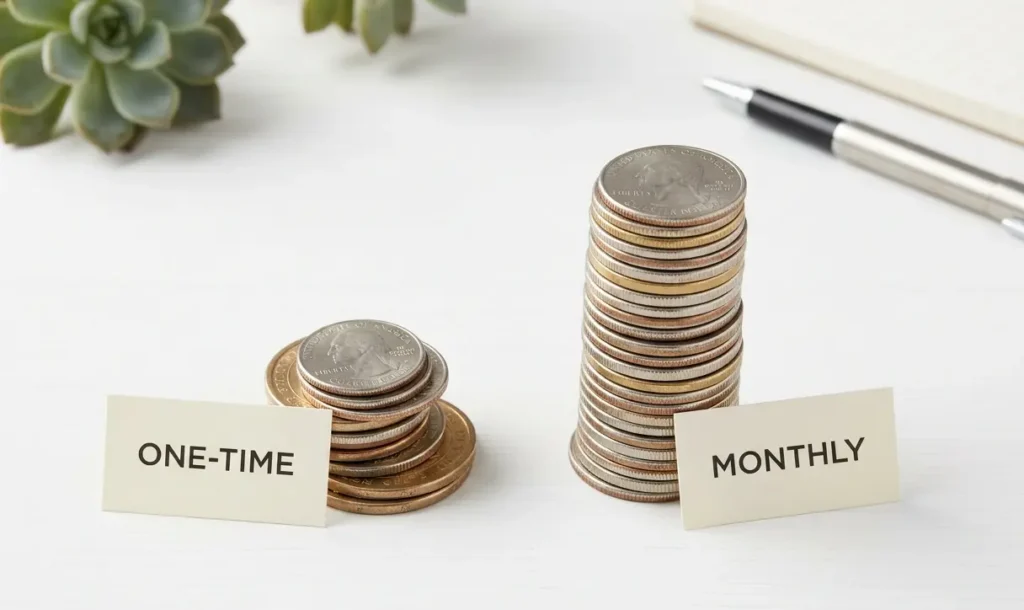 Comparison of VA loan one-time funding fee versus conventional loan monthly PMI payments